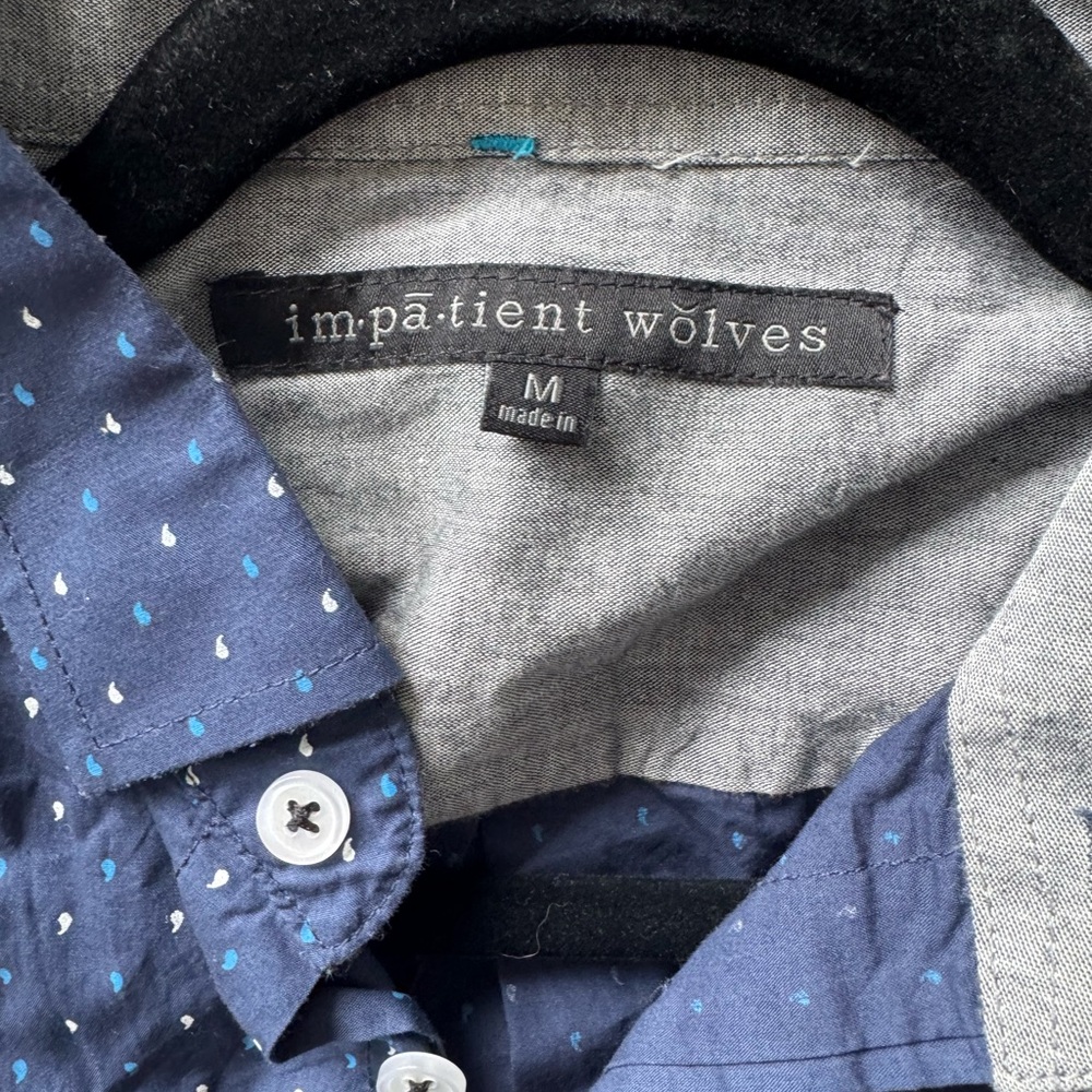 Blue Comma Button-Up Shirt - Picture 5 of 6